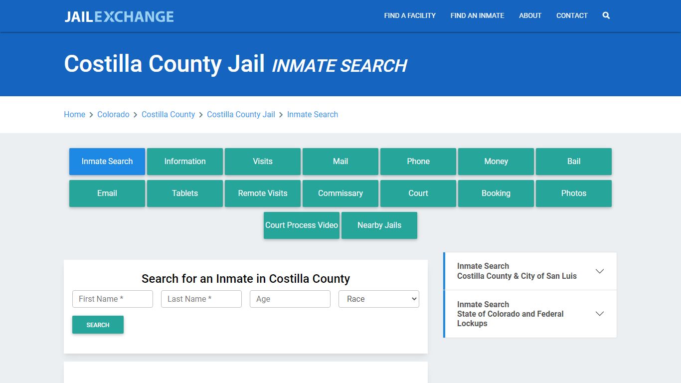 Costilla County Jail, CO Inmate Search: Roster & Mugshots